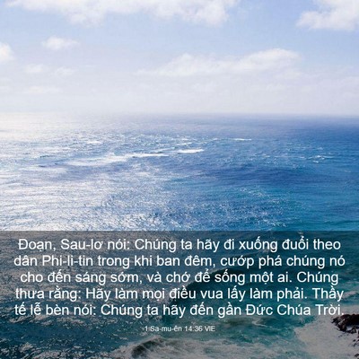 Picture 03 - 1 Sa-mu-ên 14:36 VIE - Đoạn, Sau-lơ nói: Chúng ta hãy đi xuống - Bible Verse Picture