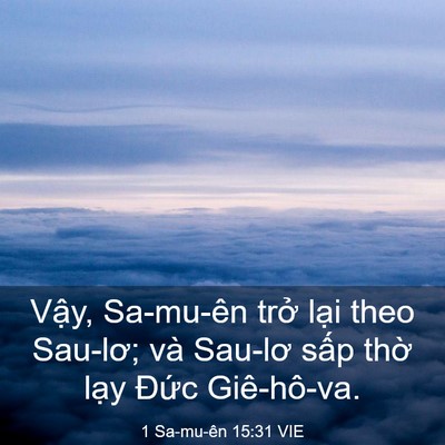 Picture 03 - 1 Sa-mu-ên 15:31 VIE - Vậy, Sa-mu-ên trở lại theo Sau-lơ; và - Bible Verse Picture