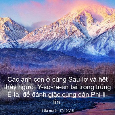 Picture 03 - 1 Sa-mu-ên 17:19 VIE - Các anh con ở cùng Sau-lơ và hết thảy - Bible Verse Picture