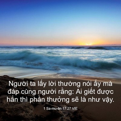 Picture 03 - 1 Sa-mu-ên 17:27 VIE - Người ta lấy lời thường nói ấy mà - Bible Verse Picture