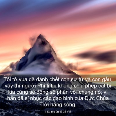Picture 03 - 1 Sa-mu-ên 17:36 VIE - Tôi tớ vua đã đánh chết con sư tử và - Bible Verse Picture