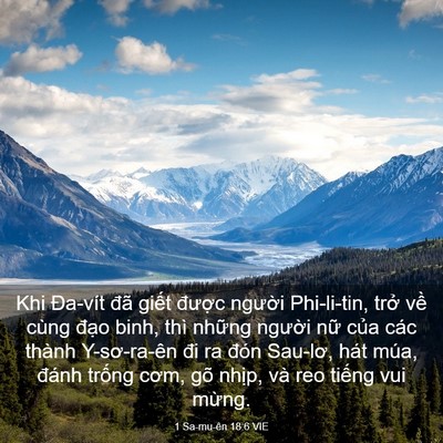 Picture 03 - 1 Sa-mu-ên 18:6 VIE - Khi Đa-vít đã giết được người - Bible Verse Picture