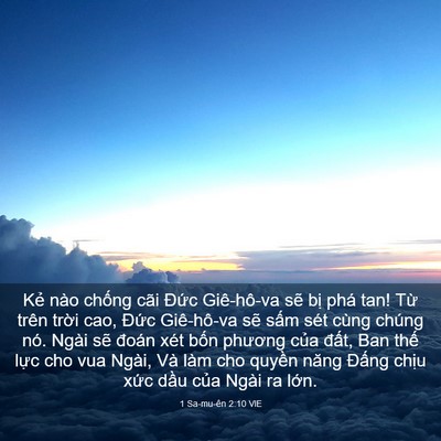Picture 03 - 1 Sa-mu-ên 2:10 VIE - Kẻ nào chống cãi Đức Giê-hô-va sẽ - Bible Verse Picture