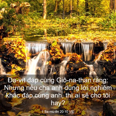 Picture 03 - 1 Sa-mu-ên 20:10 VIE - Đa-vít đáp cùng Giô-na-than rằng: Nhưng - Bible Verse Picture