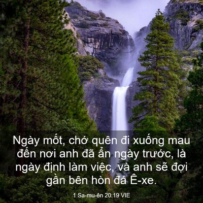 Picture 03 - 1 Sa-mu-ên 20:19 VIE - Ngày mốt, chớ quên đi xuống mau đến - Bible Verse Picture