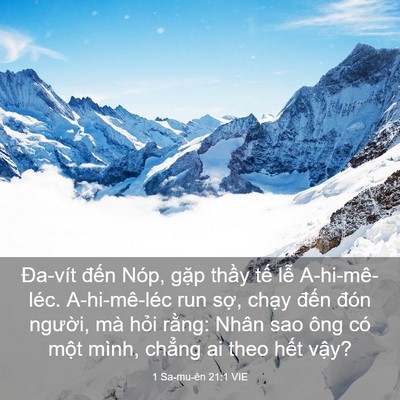 Picture 03 - 1 Sa-mu-ên 21:1 VIE - Đa-vít đến Nóp, gặp thầy tế lễ - Bible Verse Picture