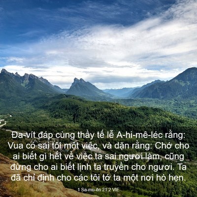 Picture 03 - 1 Sa-mu-ên 21:2 VIE - Đa-vít đáp cùng thầy tế lễ - Bible Verse Picture