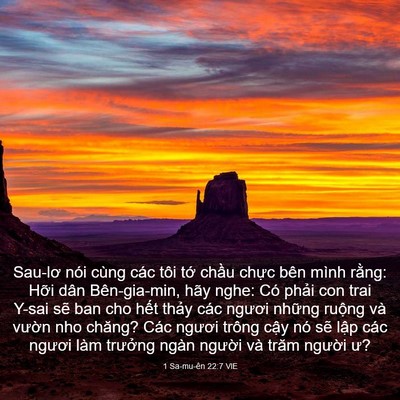 Picture 03 - 1 Sa-mu-ên 22:7 VIE - Sau-lơ nói cùng các tôi tớ chầu chực - Bible Verse Picture