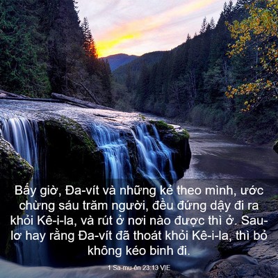 Picture 03 - 1 Sa-mu-ên 23:13 VIE - Bấy giờ, Đa-vít và những kẻ theo - Bible Verse Picture