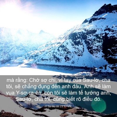 Picture 03 - 1 Sa-mu-ên 23:17 VIE - mà rằng: Chớ sợ chi, vì tay của - Bible Verse Picture