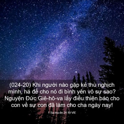 Picture 03 - 1 Sa-mu-ên 24:19 VIE - (024-20) Khi người nào gặp kẻ thù - Bible Verse Picture