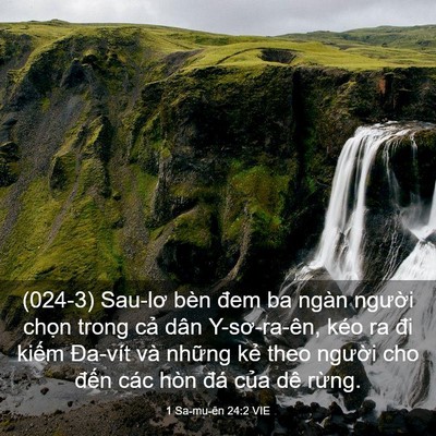 Picture 03 - 1 Sa-mu-ên 24:2 VIE - (024-3) Sau-lơ bèn đem ba ngàn người - Bible Verse Picture