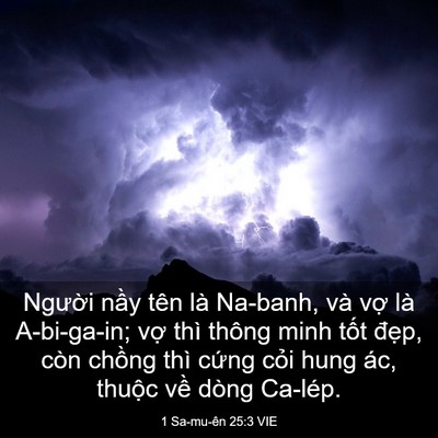 Picture 03 - 1 Sa-mu-ên 25:3 VIE - Người nầy tên là Na-banh, và vợ là - Bible Verse Picture