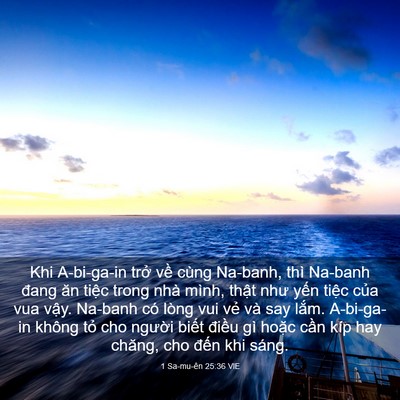 Picture 03 - 1 Sa-mu-ên 25:36 VIE - Khi A-bi-ga-in trở về cùng Na-banh, thì - Bible Verse Picture