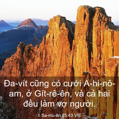 Picture 03 - 1 Sa-mu-ên 25:43 VIE - Đa-vít cũng có cưới A-hi-nô-am, ở - Bible Verse Picture