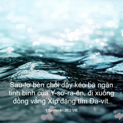 Picture 03 - 1 Sa-mu-ên 26:2 VIE - Sau-lơ bèn chổi dậy kéo ba ngàn tinh binh - Bible Verse Picture