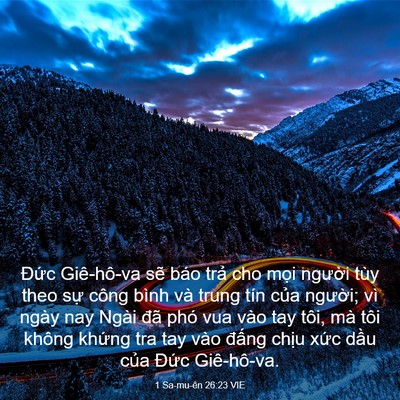 Picture 03 - 1 Sa-mu-ên 26:23 VIE - Đức Giê-hô-va sẽ báo trả cho mọi - Bible Verse Picture