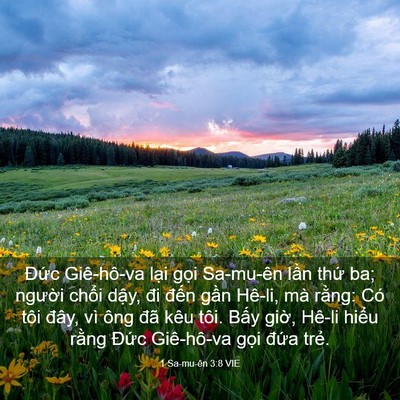 Picture 03 - 1 Sa-mu-ên 3:8 VIE - Đức Giê-hô-va lại gọi Sa-mu-ên lần - Bible Verse Picture