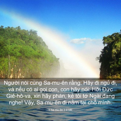 Picture 03 - 1 Sa-mu-ên 3:9 VIE - Người nói cùng Sa-mu-ên rằng: Hãy đi - Bible Verse Picture