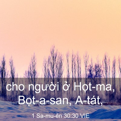 Picture 03 - 1 Sa-mu-ên 30:30 VIE - cho người ở Họt-ma, Bọt-a-san, - Bible Verse Picture
