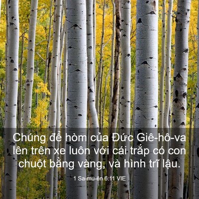 Picture 03 - 1 Sa-mu-ên 6:11 VIE - Chúng để hòm của Đức Giê-hô-va lên - Bible Verse Picture