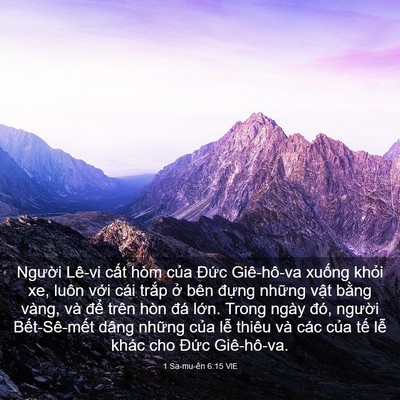 Picture 03 - 1 Sa-mu-ên 6:15 VIE - Người Lê-vi cất hòm của Đức - Bible Verse Picture