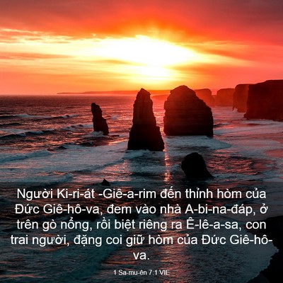 Picture 03 - 1 Sa-mu-ên 7:1 VIE - Người Ki-ri-át -Giê-a-rim đến thỉnh - Bible Verse Picture