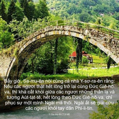 Picture 03 - 1 Sa-mu-ên 7:3 VIE - Bấy giờ, Sa-mu-ên nói cùng cả nhà - Bible Verse Picture