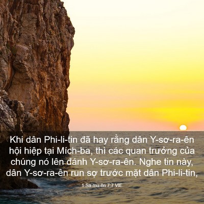 Picture 03 - 1 Sa-mu-ên 7:7 VIE - Khi dân Phi-li-tin đã hay rằng dân - Bible Verse Picture