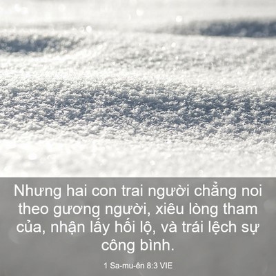 Picture 03 - 1 Sa-mu-ên 8:3 VIE - Nhưng hai con trai người chẳng noi theo - Bible Verse Picture