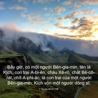 Picture 03 - 1 Sa-mu-ên 9:1 VIE - Bấy giờ, có một người Bên-gia-min, - Bible Verse Picture