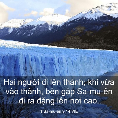 Picture 03 - 1 Sa-mu-ên 9:14 VIE - Hai người đi lên thành; khi vừa vào - Bible Verse Picture