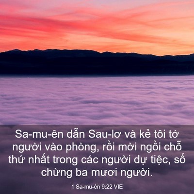 Picture 03 - 1 Sa-mu-ên 9:22 VIE - Sa-mu-ên dẫn Sau-lơ và kẻ tôi tớ - Bible Verse Picture