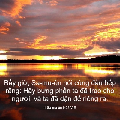 Picture 03 - 1 Sa-mu-ên 9:23 VIE - Bấy giờ, Sa-mu-ên nói cùng đầu bếp - Bible Verse Picture
