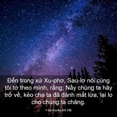 Picture 03 - 1 Sa-mu-ên 9:5 VIE - Đến trong xứ Xu-phơ, Sau-lơ nói cùng - Bible Verse Picture