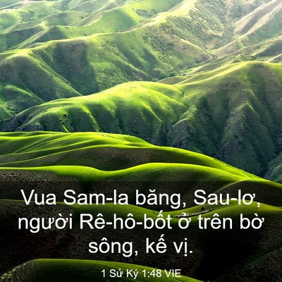 Picture 03 - 1 Sử Ký 1:48 VIE - Vua Sam-la băng, Sau-lơ, người Rê-hô-bốt - Bible Verse Picture