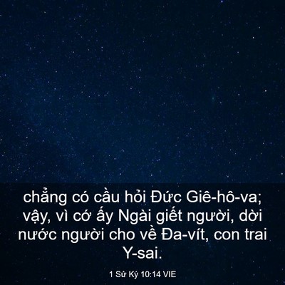 Picture 03 - 1 Sử Ký 10:14 VIE - chẳng có cầu hỏi Đức Giê-hô-va; - Bible Verse Picture