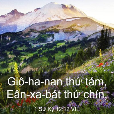 Picture 03 - 1 Sử Ký 12:12 VIE - Giô-ha-nan thứ tám, Eân-xa-bát thứ - Bible Verse Picture