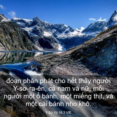 Picture 03 - 1 Sử Ký 16:3 VIE - đoạn phân phát cho hết thảy người - Bible Verse Picture