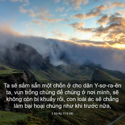 Picture 03 - 1 Sử Ký 17:9 VIE - Ta sẽ sắm sẵn một chốn ở cho dân - Bible Verse Picture