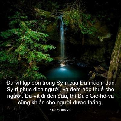 Picture 03 - 1 Sử Ký 18:6 VIE - Đa-vít lập đồn trong Sy-ri của - Bible Verse Picture
