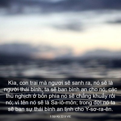 Picture 03 - 1 Sử Ký 22:9 VIE - Kìa, con trai mà ngươi sẽ sanh ra, nó sẽ - Bible Verse Picture