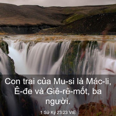 Picture 03 - 1 Sử Ký 23:23 VIE - Con trai của Mu-si là Mác-li, Ê-đe và - Bible Verse Picture