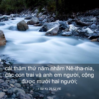 Picture 03 - 1 Sử Ký 25:12 VIE - cái thăm thứ năm nhằm Nê-tha-nia, các - Bible Verse Picture