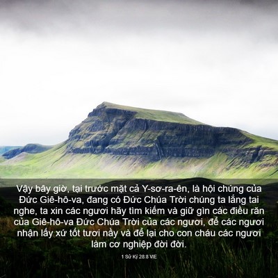 Picture 03 - 1 Sử Ký 28:8 VIE - Vậy bây giờ, tại trước mặt cả - Bible Verse Picture