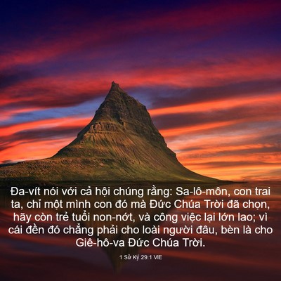 Picture 03 - 1 Sử Ký 29:1 VIE - Đa-vít nói với cả hội chúng rằng: - Bible Verse Picture