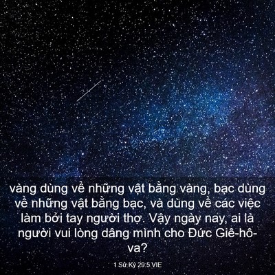 Picture 03 - 1 Sử Ký 29:5 VIE - vàng dùng về những vật bằng vàng, - Bible Verse Picture