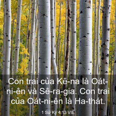 Picture 03 - 1 Sử Ký 4:13 VIE - Con trai của Kê-na là Oát-ni-ên và - Bible Verse Picture