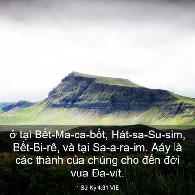 Picture 03 - 1 Sử Ký 4:31 VIE - ở tại Bết-Ma-ca-bốt, Hát-sa-Su-sim, - Bible Verse Picture