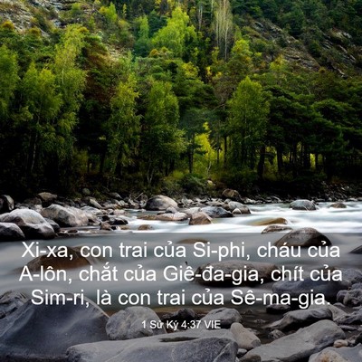 Picture 03 - 1 Sử Ký 4:37 VIE - Xi-xa, con trai của Si-phi, cháu của A-lôn, - Bible Verse Picture